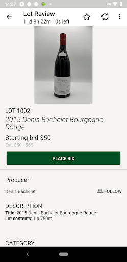 VinoAuctions Screen 3