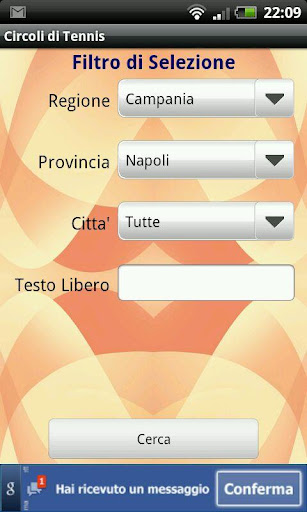 Android application Circoli di Tennis screenshort