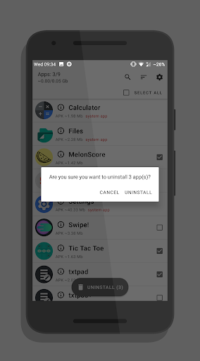 UnApp - Disinstalla in batch più app, Uninstaller