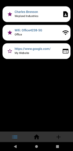 Screenshot of Meridio Easy QR Code Contact S