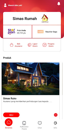 Android application Simas Rumah screenshort