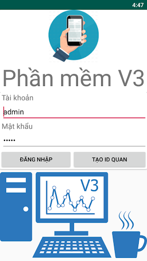 Android application Phần mềm V3 screenshort