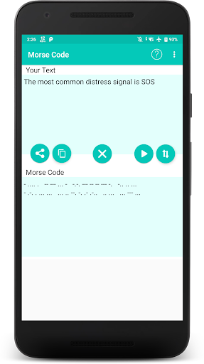 Morse Code Screen 2