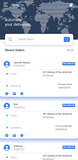 Logixsaas Delivery App Screen 3