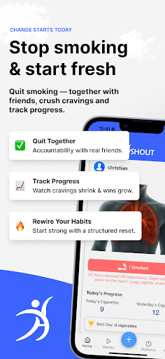 Ashout - Stop smoking Screenshot 1 - AppWisp.com