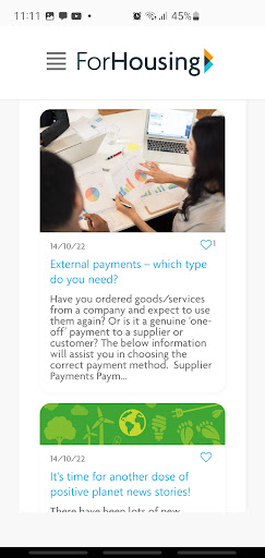ForHousing colleague intranet Screen 2