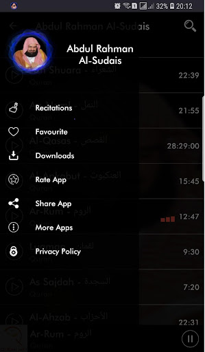 Quran MP3 Abdul Rahman Al-Suda Screen 3