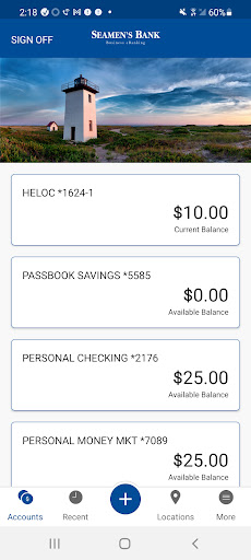 Seamens Bank Business Screen 2