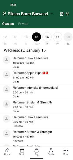 Pilates Barre Sydney Screenshot 2 - AppWisp.com