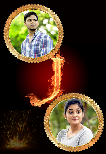 Fire Text Photo Frame Collage Maeker - Fire Frames