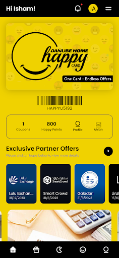 Android application Danube Home - Happy Card screenshort