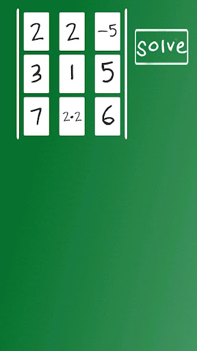 Android application Sarrus Calculator Matrix Det screenshort