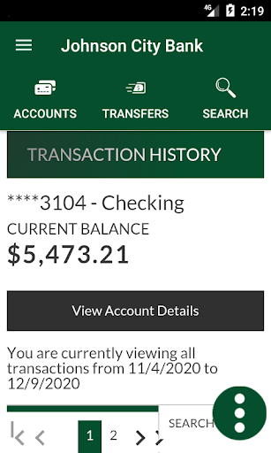 Johnson City Bank Mobile Screen 3