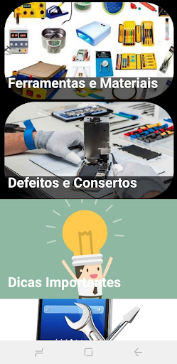 Android application Curso de Manutenção de Celular screenshort