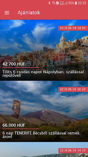 Android application Utazómajom screenshort