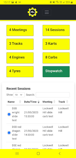 KartSetups Screen 2
