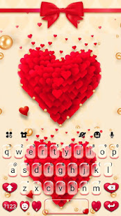 Red Valentine Hearts Keyboard Theme 7.0.0_0113 APK screenshots 5