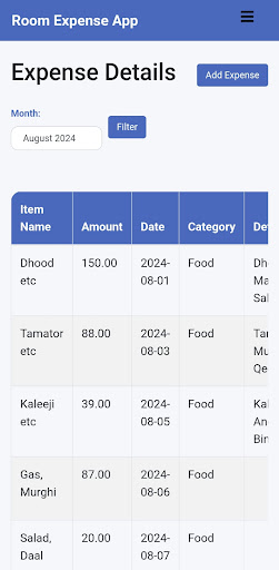 Shared Room Expense Manager