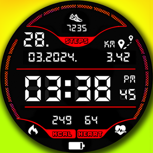 Digital animated clock logo