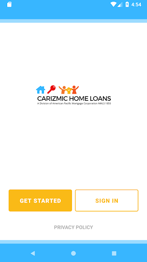 Android application Carizmic Home Loans screenshort