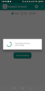 Contact To Excel Screenshot
