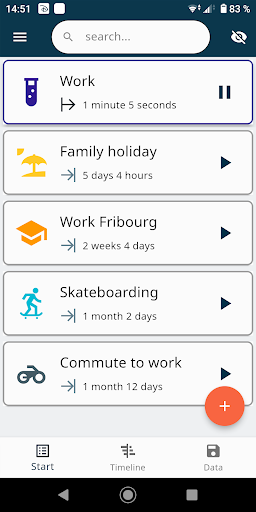 Android application Ekde - Time Tracker screenshort