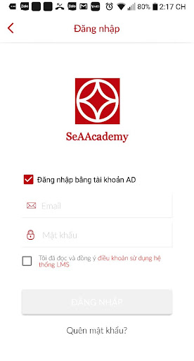 Android application SeALearning screenshort