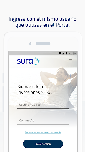 Android application Inversiones SURA screenshort