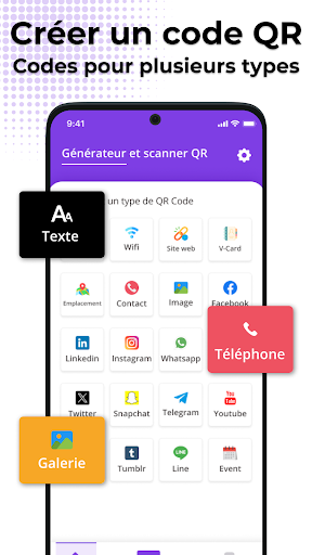 Scanner et générateur QR Screenshot 3