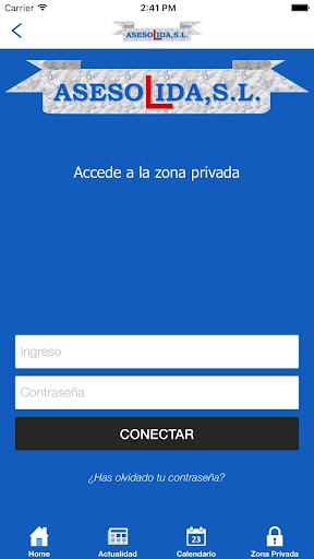 Android application Asesolida screenshort
