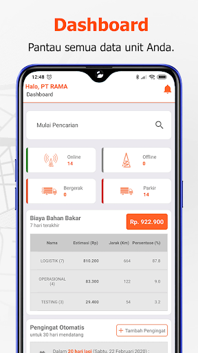 Android application ORIN - GPS Tracking and Automa screenshort