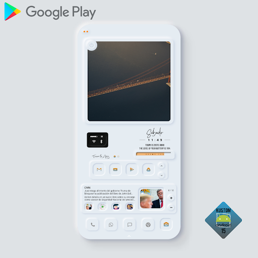Android application KLWP. RS-NEUMORPHIS-3 screenshort