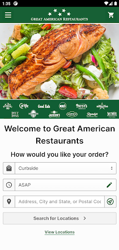 Android application Great American Restaurants screenshort