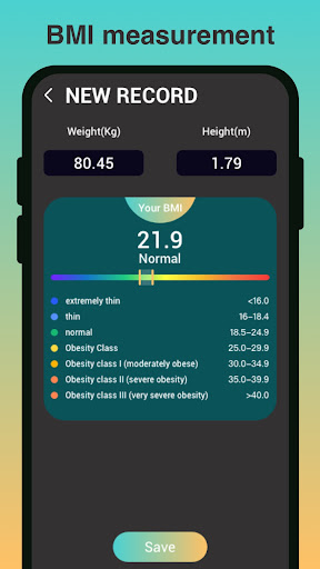 BMITrackr Screen 2