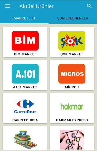 Android application Aktüel Ürünler screenshort