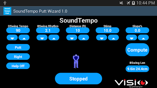 Android application SoundTempo Putt screenshort