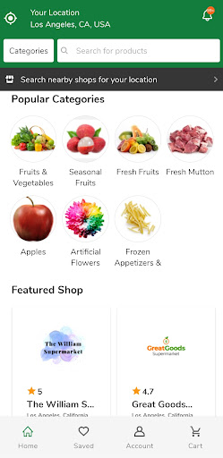 Android application Growcer screenshort