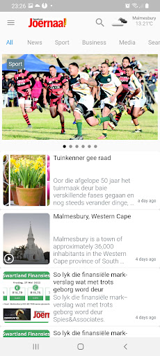 Android application Swartland Joernaal screenshort