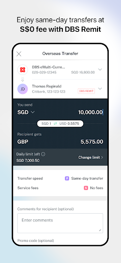 Screenshot of POSB digibank