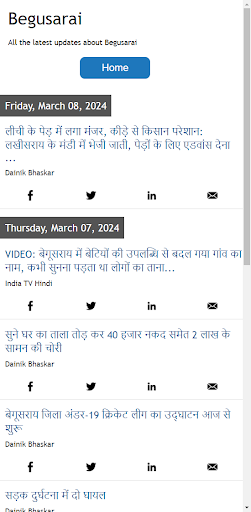 Android application Begusarai News screenshort