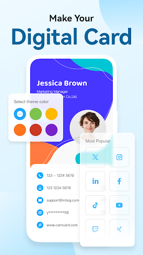 Screenshot of CamCard-Transcribe Voice Notes