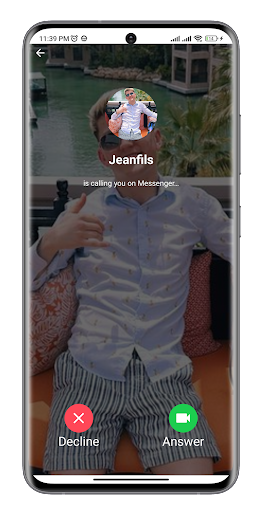 Jeanfils Fake Video Call Screenshot