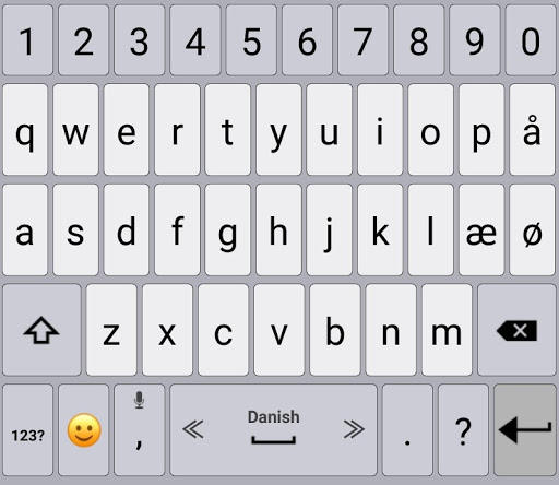 Android application Danish / AppsTech Keyboards screenshort
