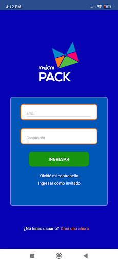 Android application Micropack screenshort