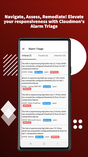 Android application Veryx Cloudmon: IT Monitoring screenshort