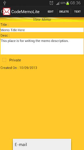 CodeMemo Screen 3