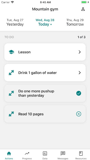 Android application GrecoFit screenshort