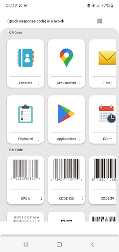 QR & Barcode Scanner + Screen 2