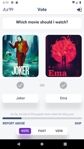 Android application ASK99 screenshort