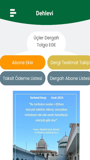 Android application Denizli Ser dergi takibi screenshort